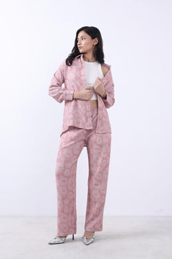 WOMEN CANDY OVERSIZED SHIRT WITH TROUSER CO-ORD SET