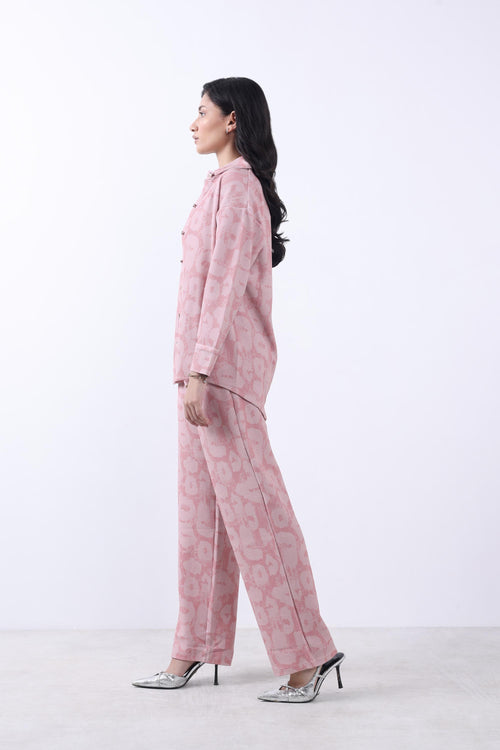 WOMEN CANDY OVERSIZED SHIRT WITH TROUSER CO-ORD SET