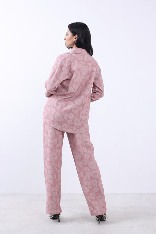 WOMEN CANDY OVERSIZED SHIRT WITH TROUSER CO-ORD SET