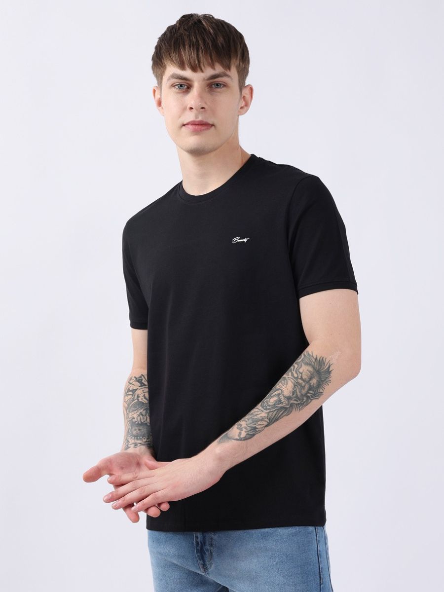 Men’s Black Round Neck T-Shirt