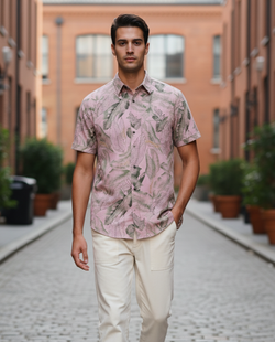 Pink coloured printed shirt