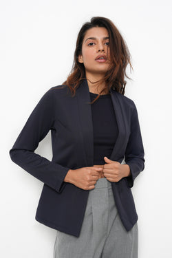 WOMEN NAVY SLIM FIT CASUAL BLAZER