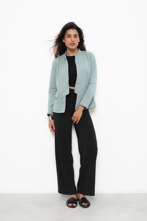WOMEN PISTA HIGH COLLAR FRONT OPEN BLAZER