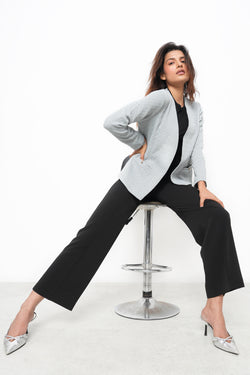 BONNATY CEMENT RELAXED FIT FRONT OPEN BLAZER