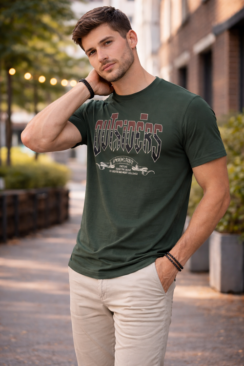 Outsiders Graphic Tee – Forest Green T-Shirt