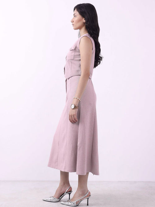 PINK VEST & SKIRT CO-ORD SET