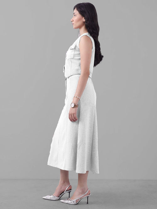 WHITE VEST & SKIRT CO-ORD SET