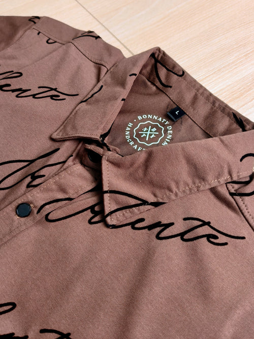 Brown coloured printed shirt