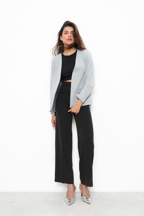 BONNATY CEMENT RELAXED FIT FRONT OPEN BLAZER