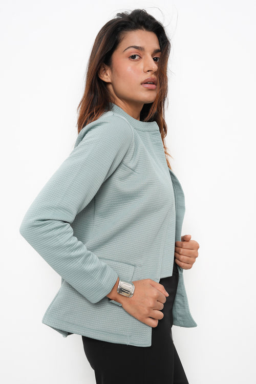 WOMEN PISTA HIGH COLLAR FRONT OPEN BLAZER