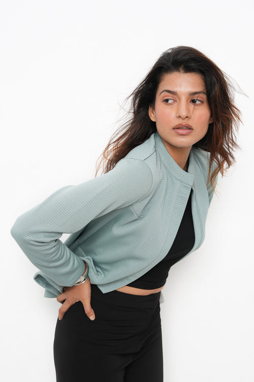 WOMEN PISTA HIGH COLLAR FRONT OPEN BLAZER