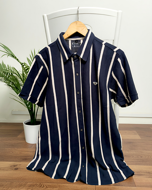 Charcoal & White Stripe Shirt