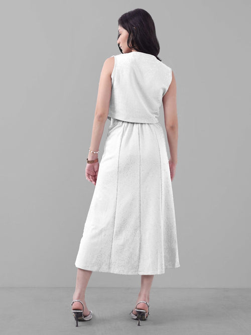 WHITE VEST & SKIRT CO-ORD SET