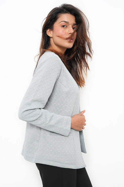 BONNATY CEMENT RELAXED FIT FRONT OPEN BLAZER