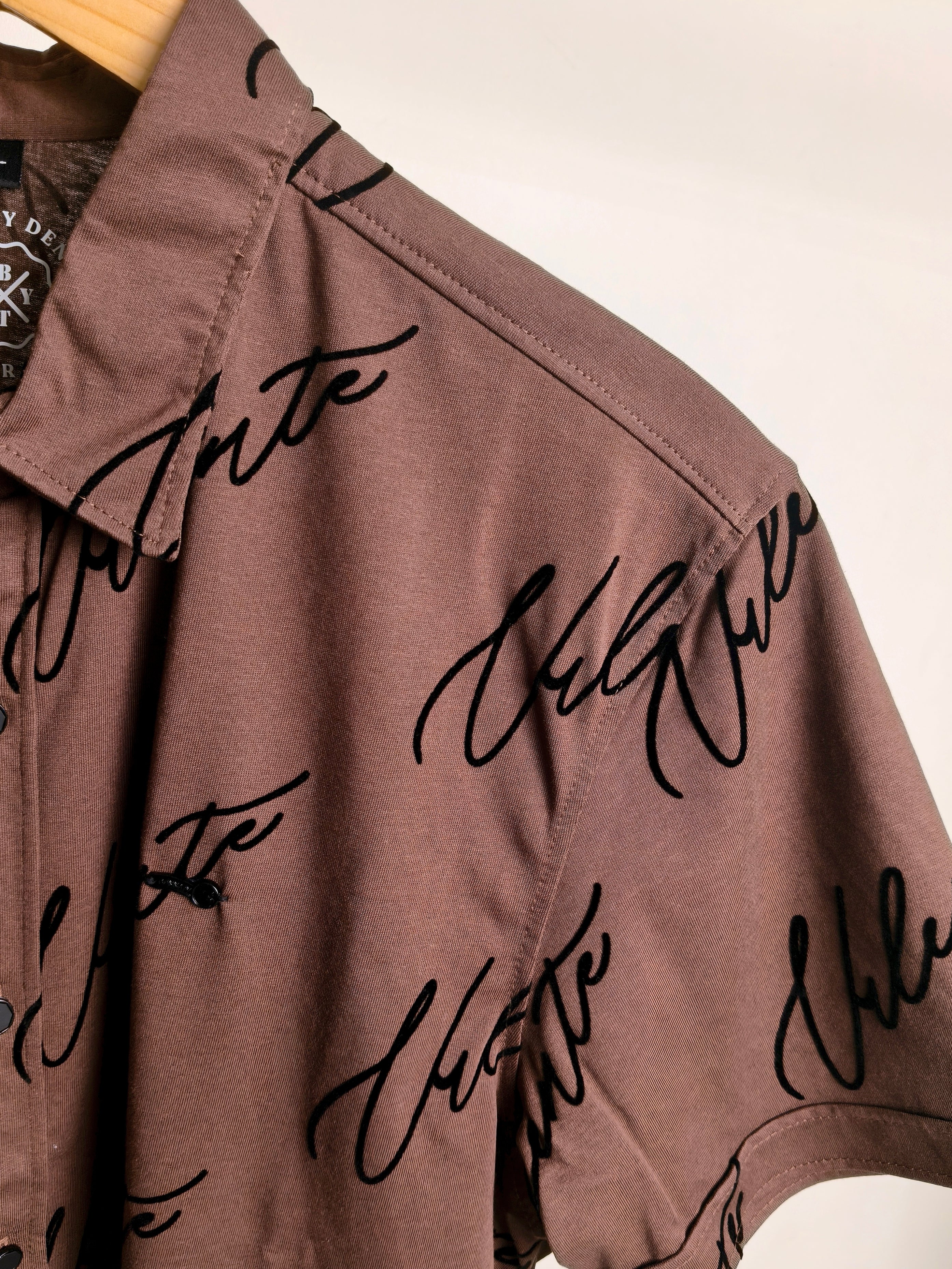 Brown coloured printed shirt