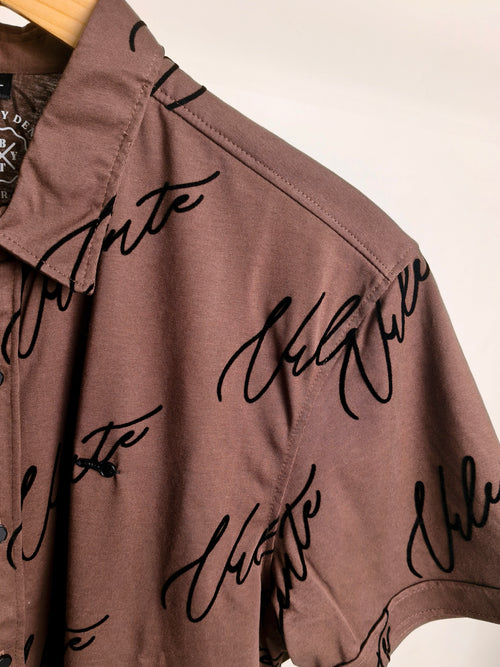 Brown coloured printed shirt