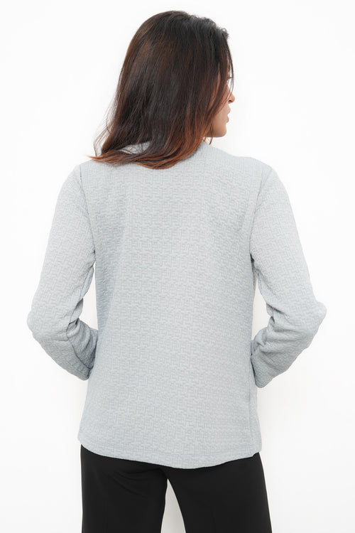 BONNATY CEMENT RELAXED FIT FRONT OPEN BLAZER