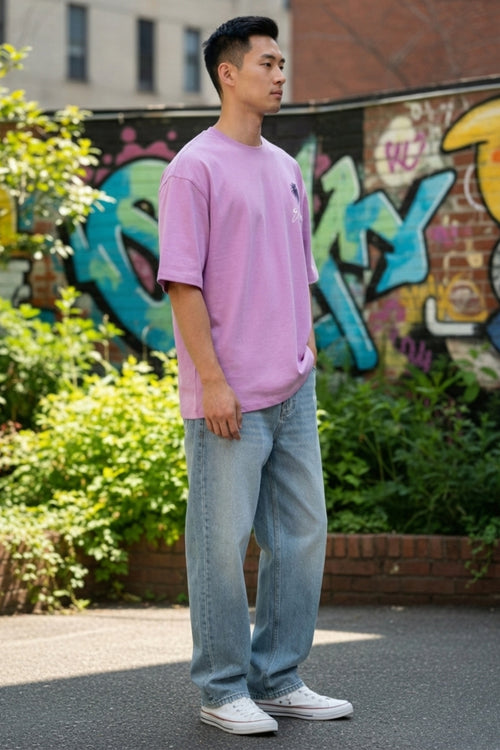 Lilac Printed Oversize T-shirt