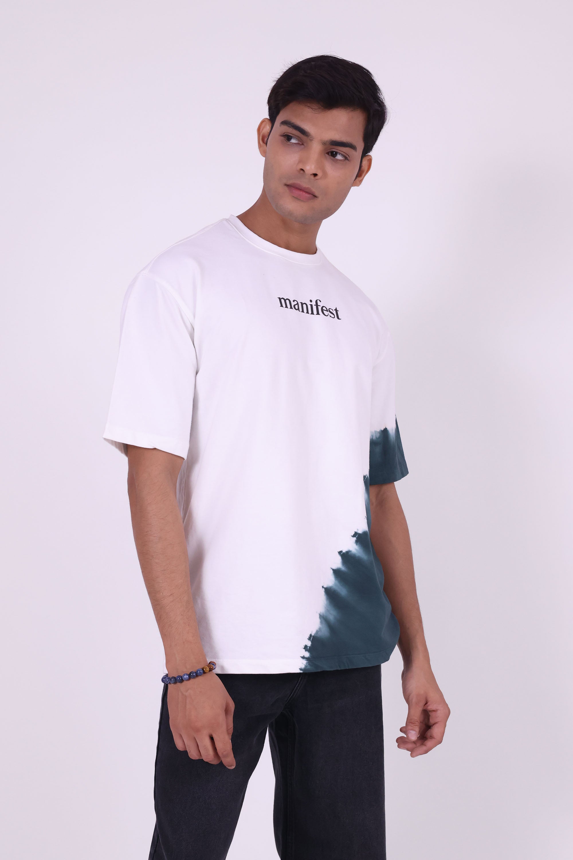 MANIFEST DIP DYE OVERSIZE BLUE T-SHIRT