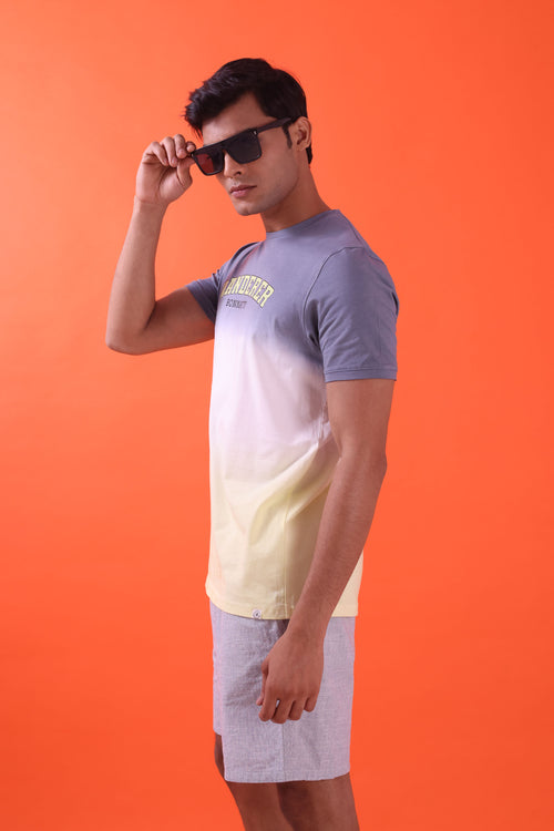 WANDERER DUAL TONE DYED LEMON T-SHIRT