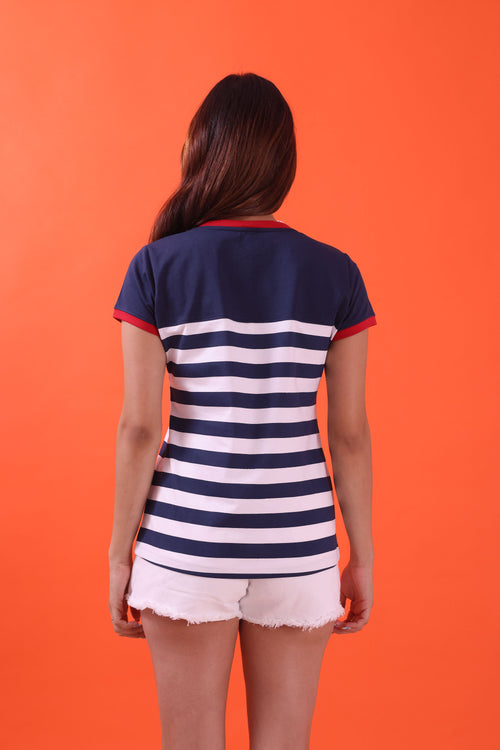 NAUTICAL STRIPE  WOMEN T-SHIRT