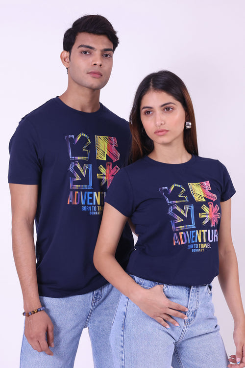 NAVY ADVENTURE GRAPHIC PRINT T-SHIRT