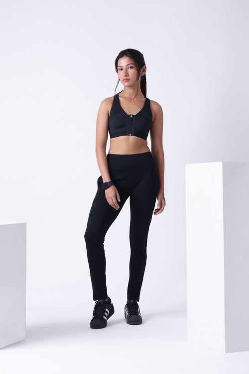 BLACK HIGH RISE FUNCTIONAL LEGGINGS