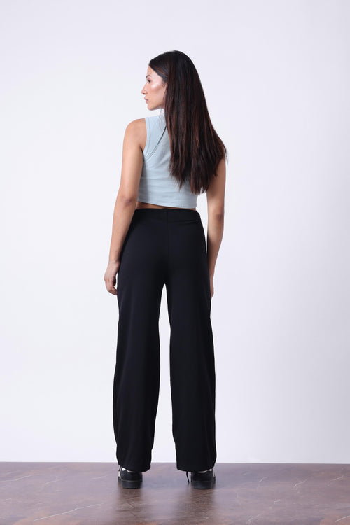 BLACK ESSENTIAL FLEECE PANT