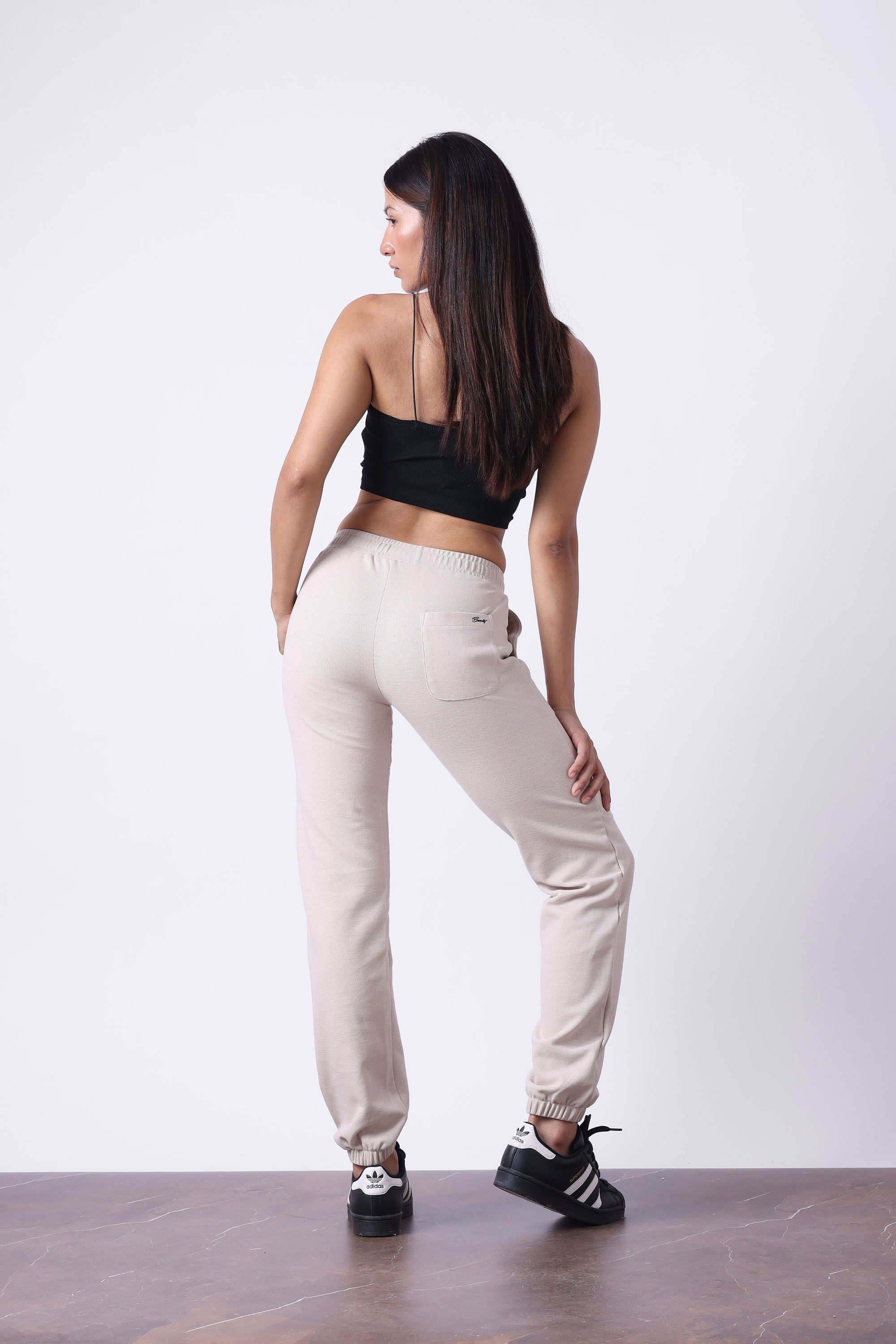 BEIGE ESSENTIAL ALL DAY JOGGERS