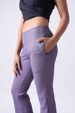 LILAC MID RISE FLARE PANTS