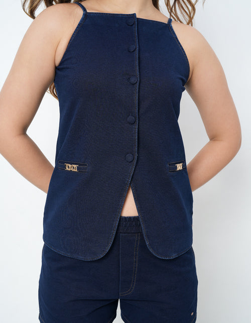 Denim Top with Shorts Co-Ords set