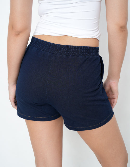 Knitted Denim Shorts