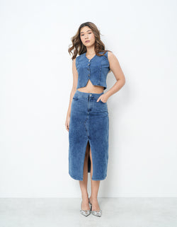 Waist Coat & Skirt Denim Co-Ords