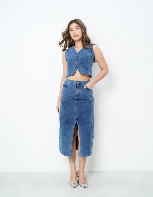 Waist Coat & Skirt Denim Co-Ords