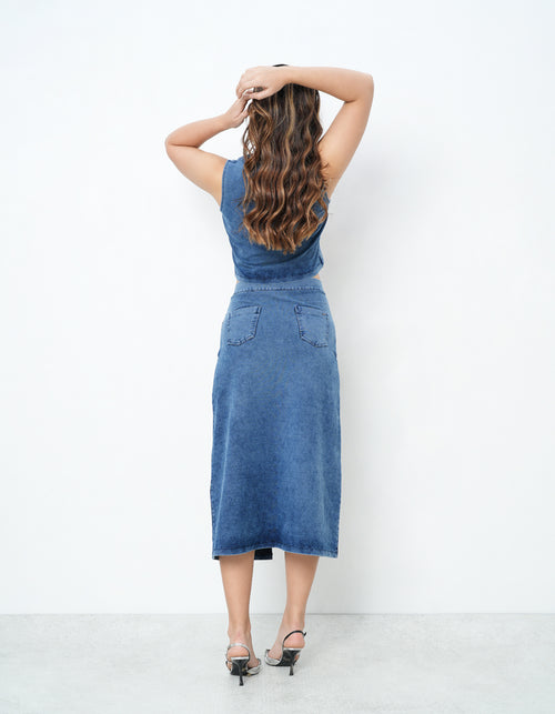 Waist Coat & Skirt Denim Co-Ords