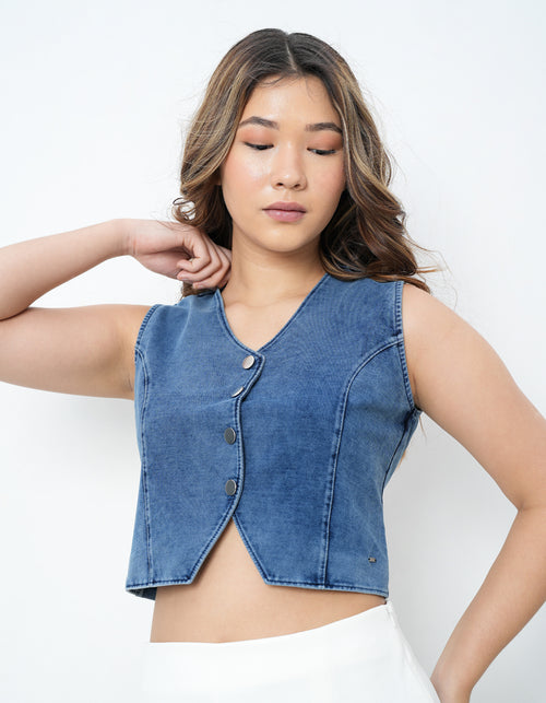 Denim Waist Coat