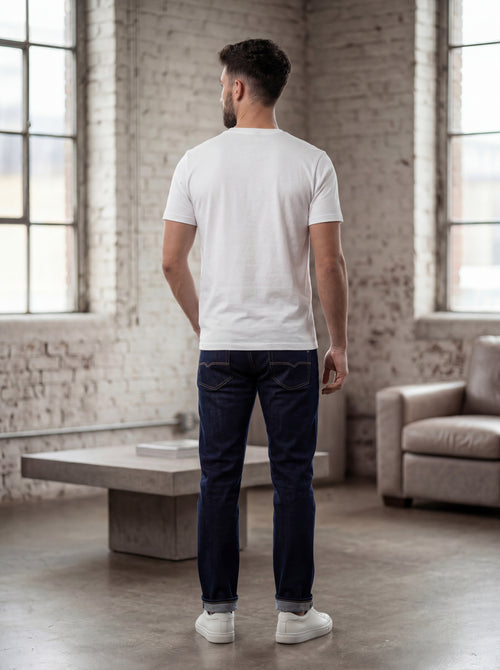 Men’s "Apex Wing" Graphic T-Shirt – Crisp White & Silver