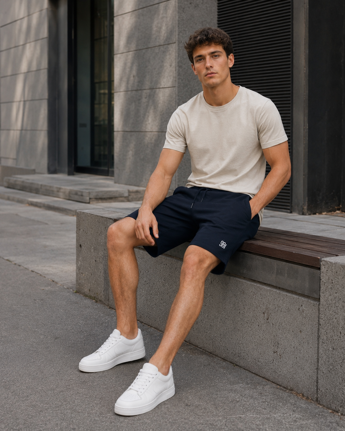 Men Black Relaxed Fit Casual Shorts