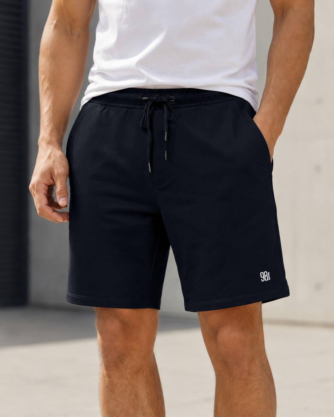 Men Black Relaxed Fit Casual Shorts