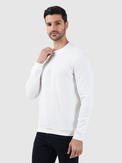 PLAIN OFFWHITE HIGHNECK SWEATSHIRT