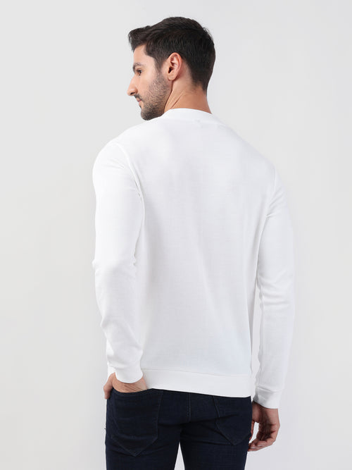 PLAIN OFFWHITE HIGHNECK SWEATSHIRT