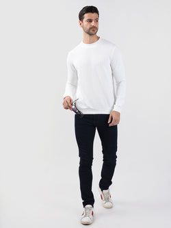 PLAIN OFFWHITE HIGHNECK SWEATSHIRT