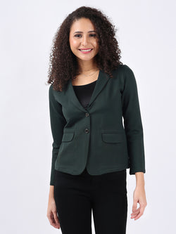 FOREST GREEN SINGLE-BREASTED BLAZER