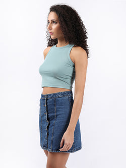 PISTA RIBBED CROP TANK TOP