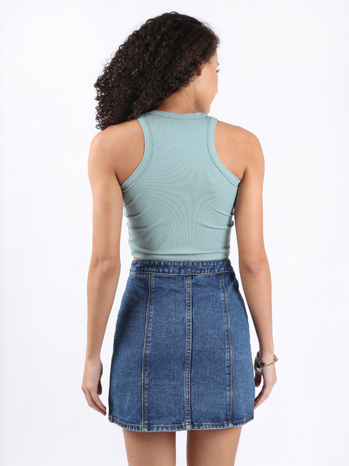 PISTA RIBBED CROP TANK TOP