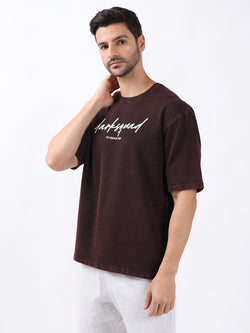 MAROON TWO TONE OVERSIZE T-SHIRT