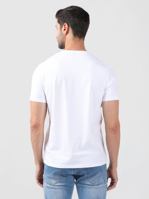 SOLID WHITE ROUND NECK LIGHT WEIGHT T-SHIRT