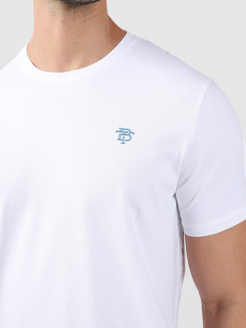 SOLID WHITE ROUND NECK LIGHT WEIGHT T-SHIRT