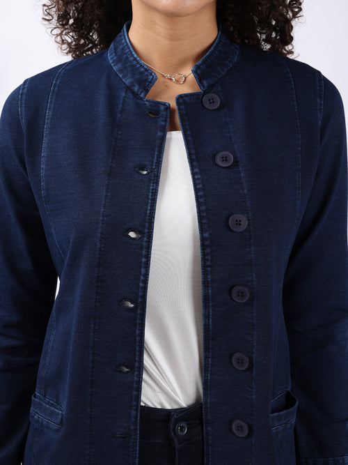 DENIM BUTTON DOWN JACKET