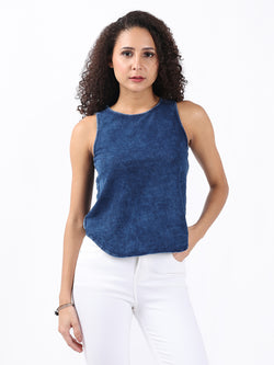 DARK BLUE DENIM TANK TOP